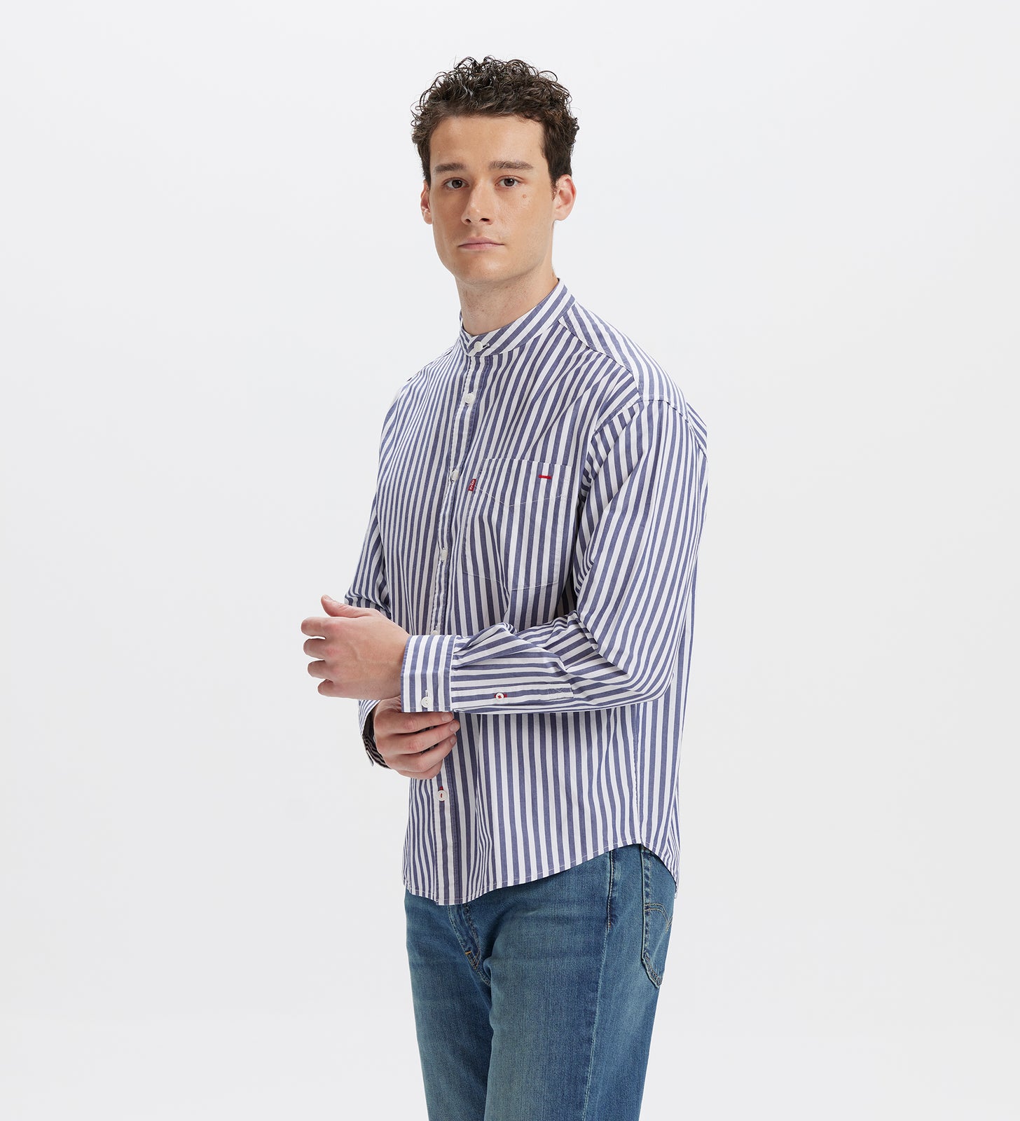 levi’s® 牛津領黑條紋長袖襯衫  | 男裝 003MY0003XS- Multi – Levi's 香港