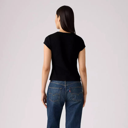 Levi's® Women's Dry Goods Waffle Cap-Sleeve Tee