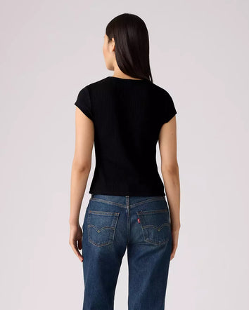 levi's® women's dry goods waffle cap-sleeve tee 003PW0001XS- Multicolor  – Levi's Hong Kong