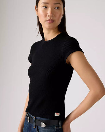 levi's® women's dry goods waffle cap-sleeve tee 003PW0001XS- Multicolor  – Levi's Hong Kong