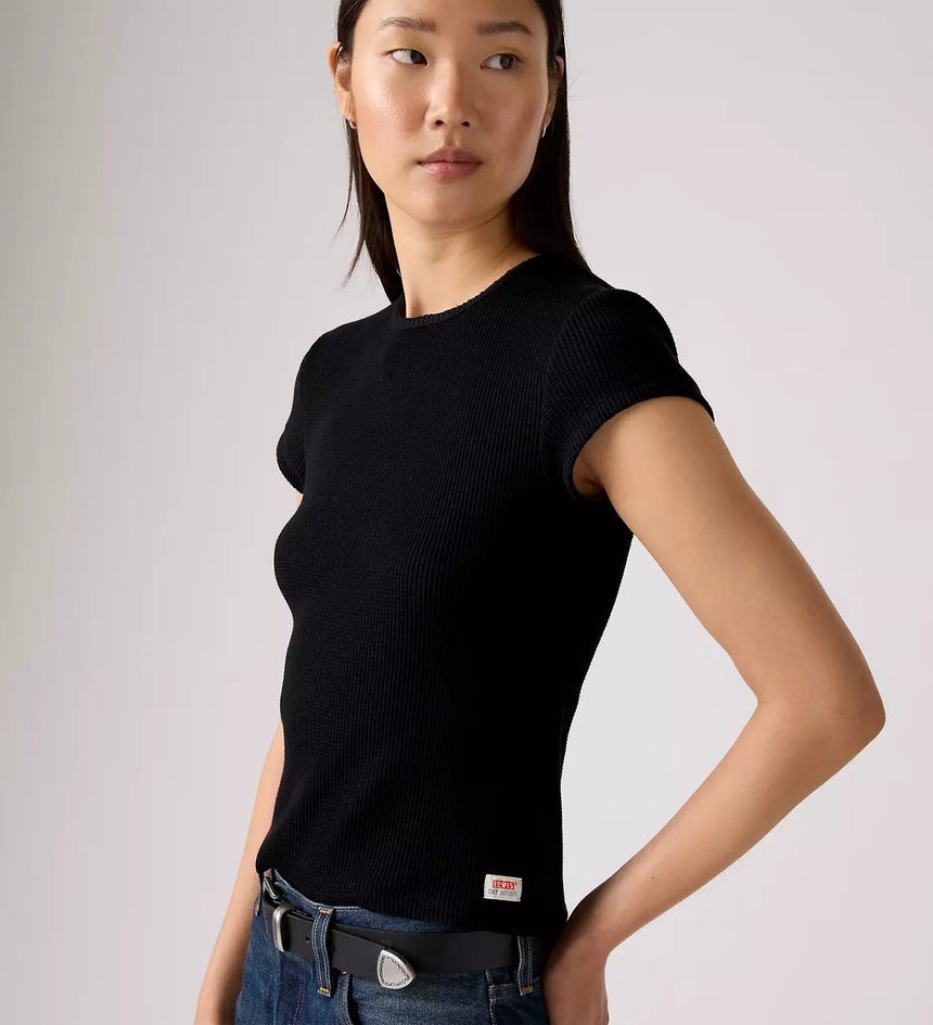 levi's® women's dry goods waffle cap-sleeve tee 003PW0001XS- Multicolor – Levi's Hong Kong