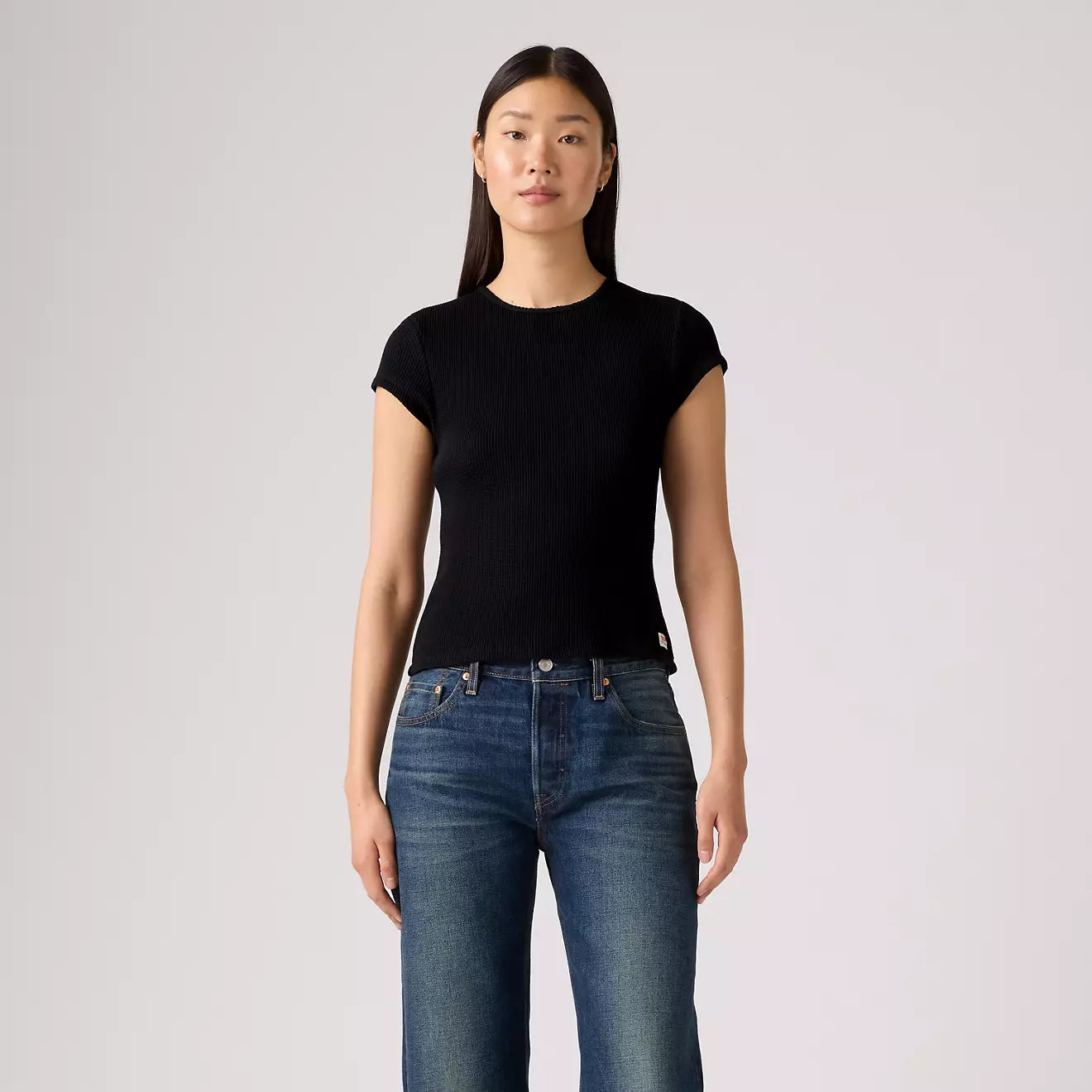 levi's® women's dry goods waffle cap-sleeve tee 003PW0001XS- Multicolor – Levi's Hong Kong