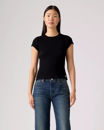 levi's® women's dry goods waffle cap-sleeve tee 003PW0001XS- Multicolor  – Levi's Hong Kong