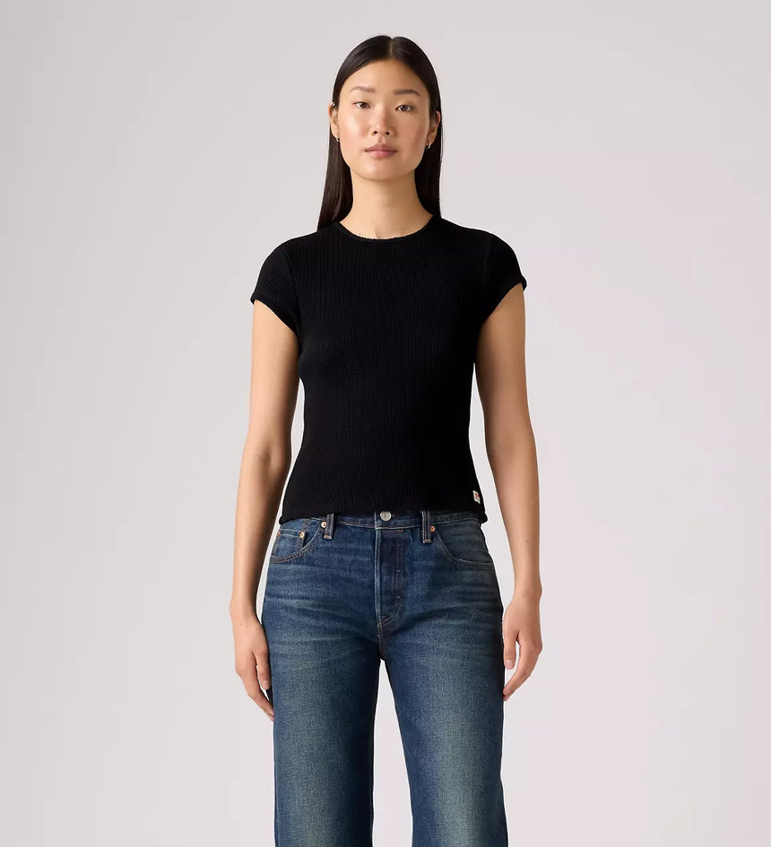 levi's® women's dry goods waffle cap-sleeve tee 003PW0001XS- Multicolor – Levi's Hong Kong