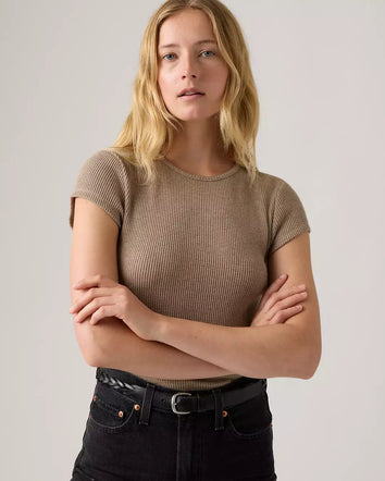 levi's® women's dry goods waffle cap-sleeve tee 003PW0003XS- Multicolor  – Levi's Hong Kong
