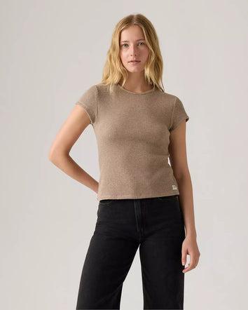 levi's® women's dry goods waffle cap-sleeve tee 003PW0003XS- Multicolor  – Levi's Hong Kong