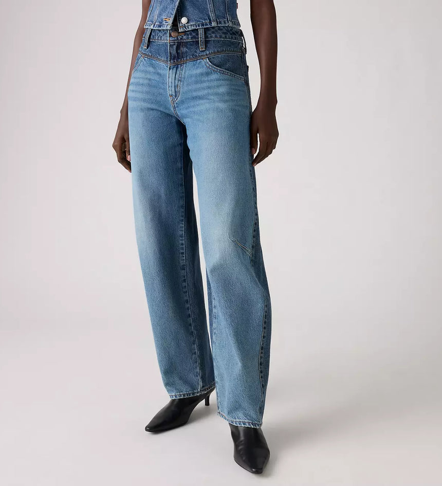 levi's® women's barrel saddle back jeans 003Q700012330 Medium Indigo – Levi's Hong Kong