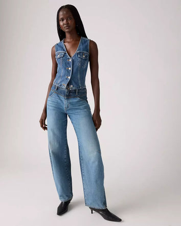 levi's® 女裝 barrel saddle back 牛仔褲| 女裝 - medium indigo | levi's hk 003Q700012330 Medium Indigo  – Levi's 香港
