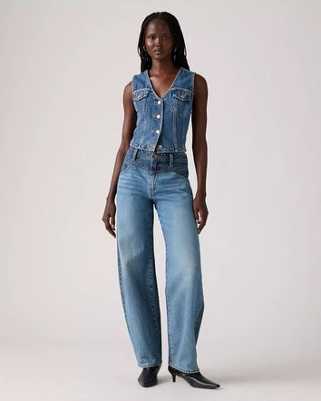 levi's® 女裝 barrel saddle back 牛仔褲| 女裝 - medium indigo | levi's hk 003Q700012330 Medium Indigo  – Levi's 香港