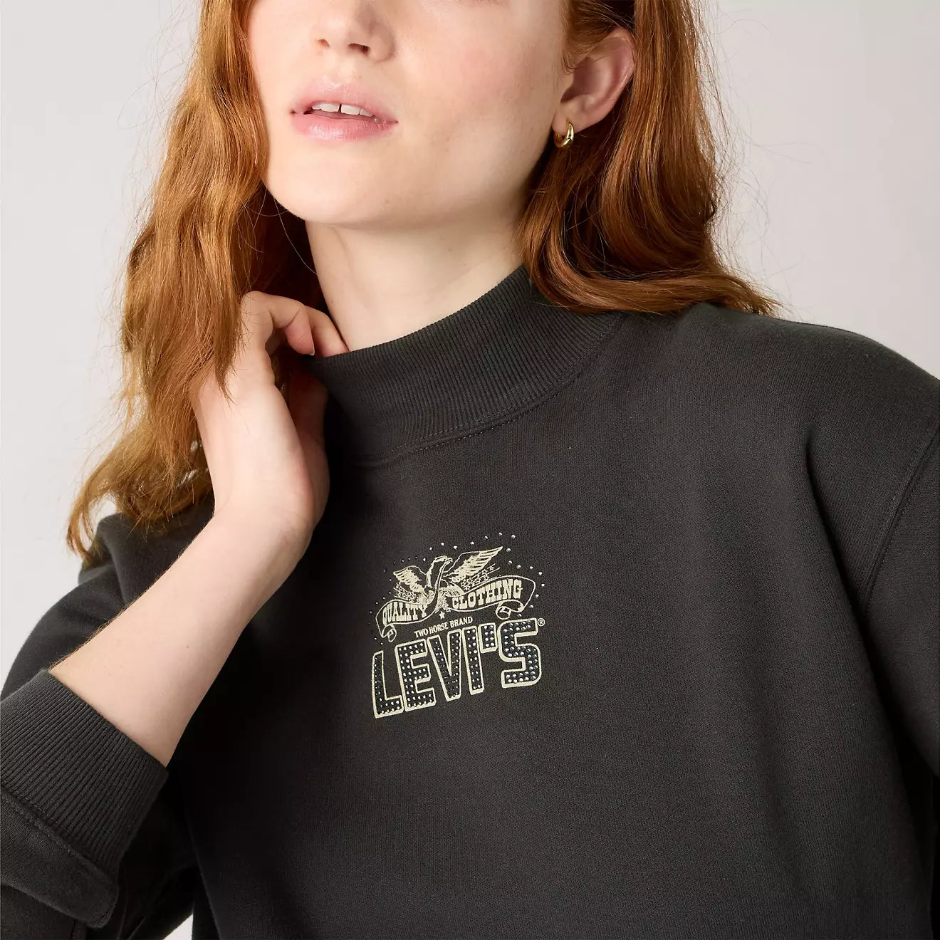 levi's® graphic collins 高領圖案衛衣|女裝 003R90000XS- Black – Levi's 香港