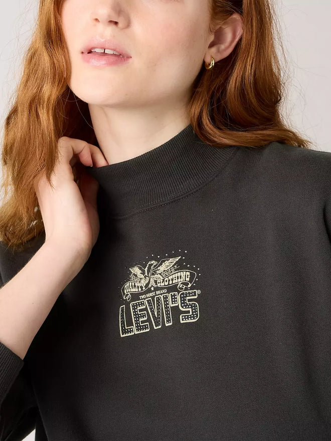 levi's® graphic collins 高領圖案衛衣|女裝 003R90000XS- Black  – Levi's 香港