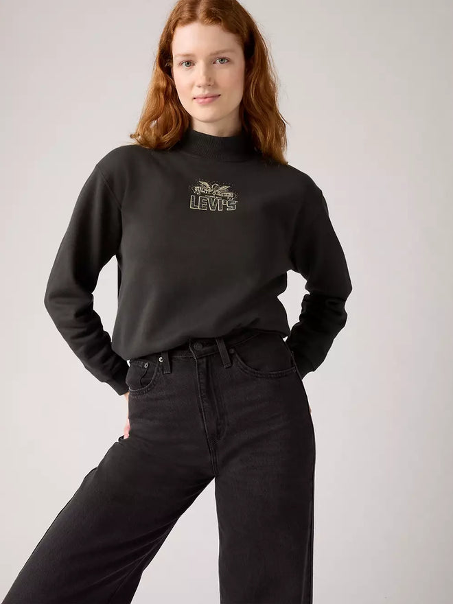 levi's® graphic collins 高領圖案衛衣|女裝 003R90000XS- Black  – Levi's 香港