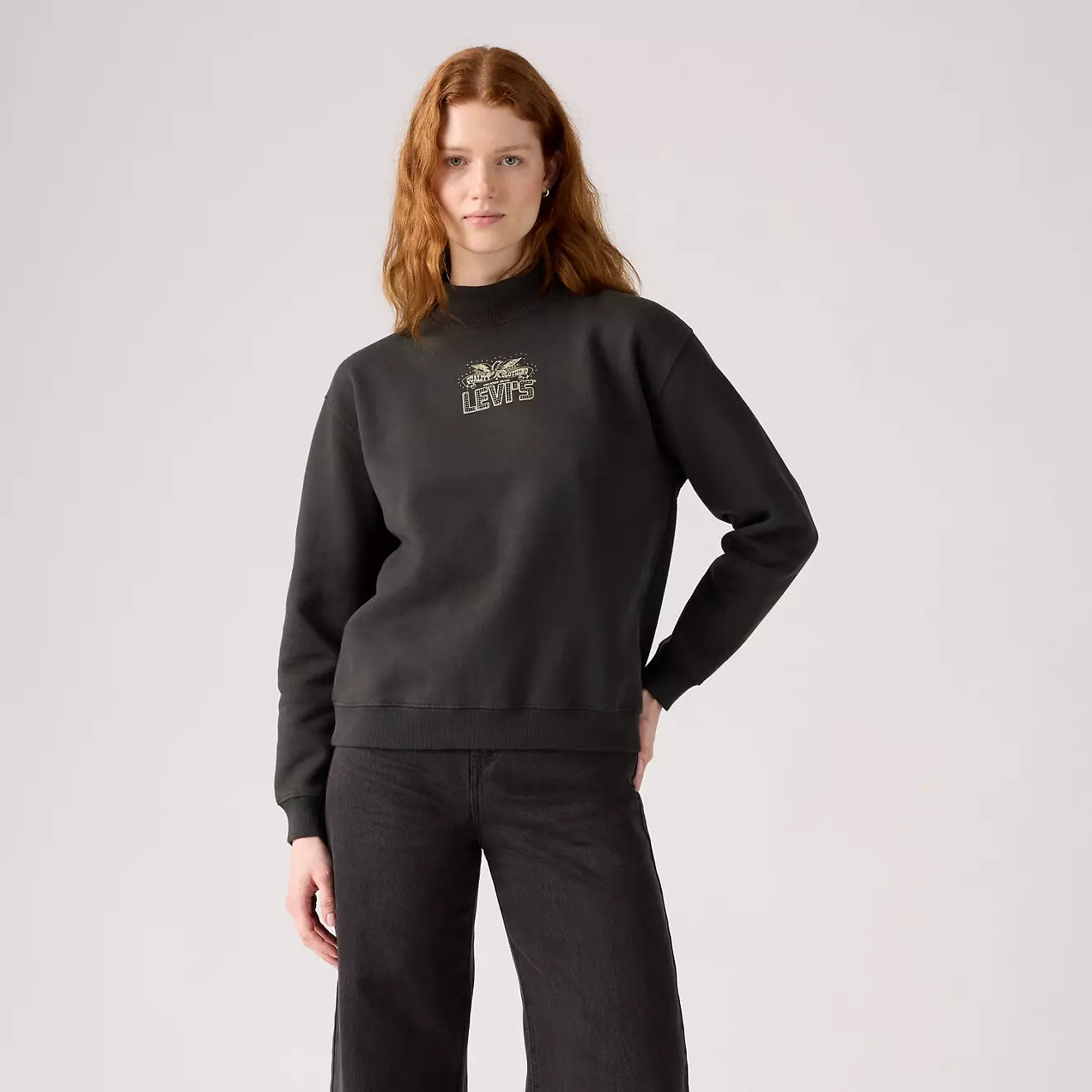 levi's® graphic collins 高領圖案衛衣|女裝 003R90000XS- Black – Levi's 香港