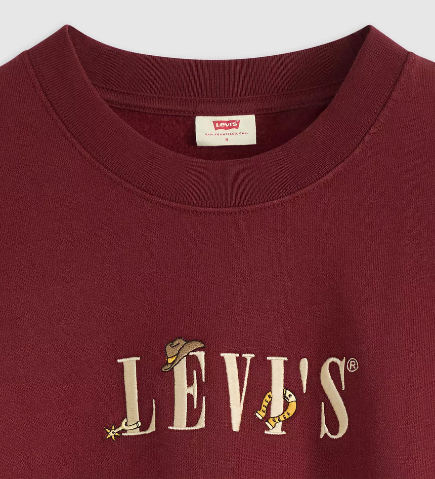 levi's® women's graphic leo crewneck sweatshirt 003RE0000XS- Red – Levi's Hong Kong