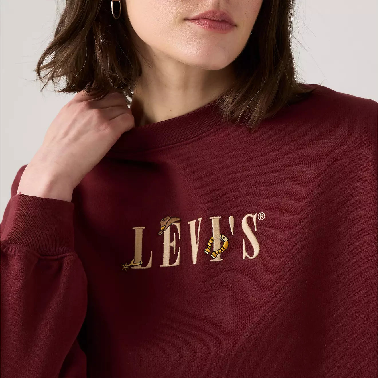 levi's® women's graphic leo crewneck sweatshirt 003RE0000XS- Red – Levi's Hong Kong