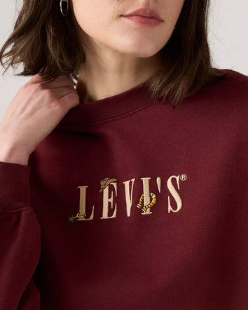 levi's® women's graphic leo crewneck sweatshirt 003RE0000XS- Red  – Levi's Hong Kong