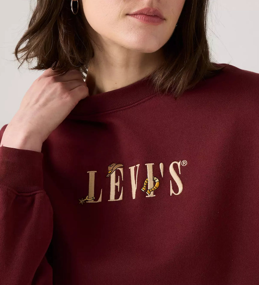 levi's® women's graphic leo crewneck sweatshirt 003RE0000XS- Red – Levi's Hong Kong