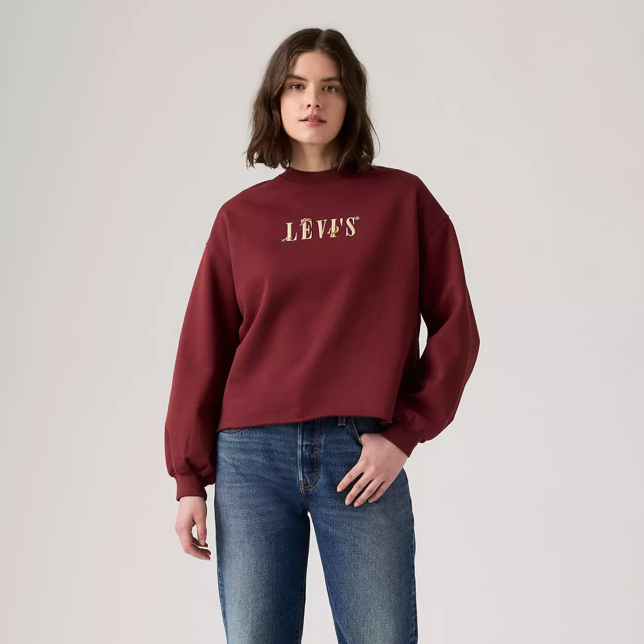 levi's® women's graphic leo crewneck sweatshirt 003RE0000XS- Red – Levi's Hong Kong