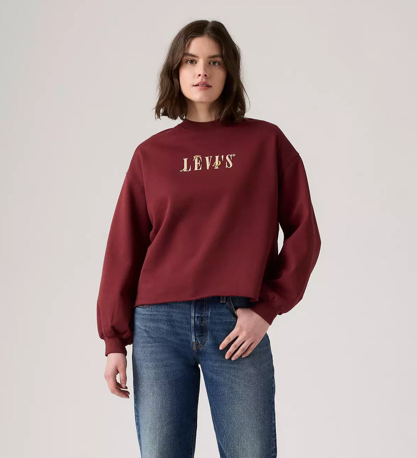 levi's® women's graphic leo crewneck sweatshirt 003RE0000XS- Red – Levi's Hong Kong
