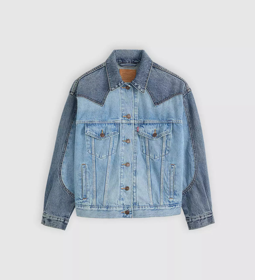 levi's® women's '90s western pieced trucker jacket 003RS0000XXS- Medium Indigo – Levi's Hong Kong