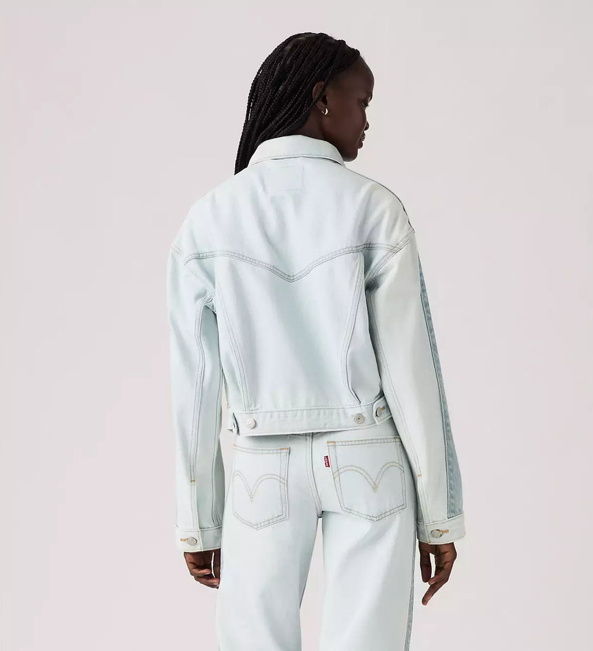 levi's® women's shrunken '90s trucker jacket 003S90000XS- Medium Indigo – Levi's Hong Kong