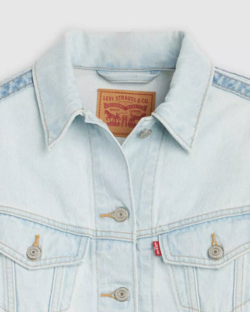 levi's® women's shrunken '90s trucker jacket 003S90000XS- Medium Indigo  – Levi's Hong Kong