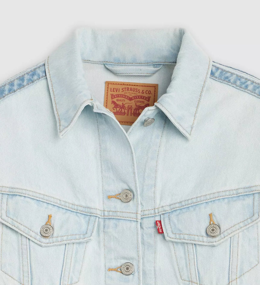levi's® women's shrunken '90s trucker jacket 003S90000XS- Medium Indigo – Levi's Hong Kong