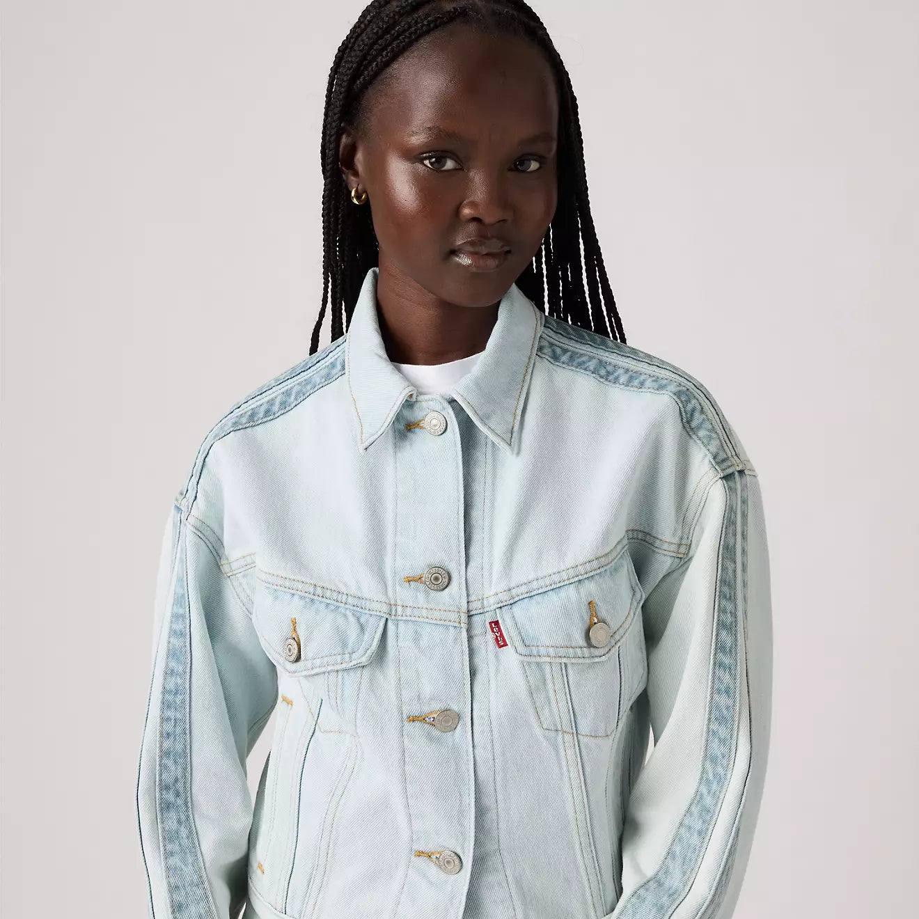 levi's® women's shrunken '90s trucker jacket 003S90000XS- Medium Indigo – Levi's Hong Kong