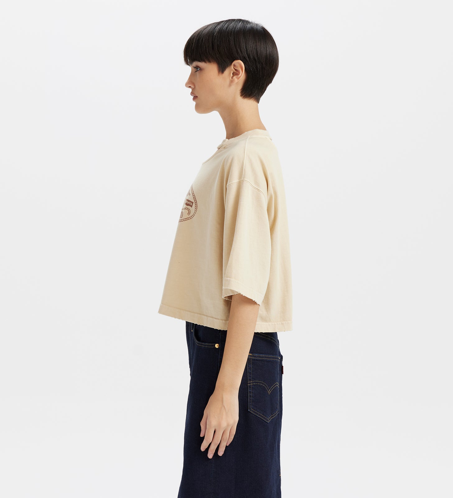 levi’s® women's distressed design printed logo short sleeve tee 003SP0001XS- Multi – Levi's Hong Kong