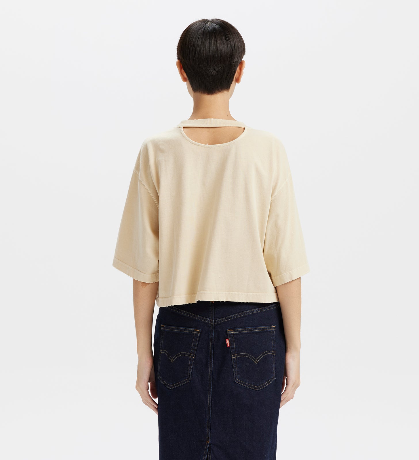 levi’s® women's distressed design printed logo short sleeve tee 003SP0001XS- Multi – Levi's Hong Kong