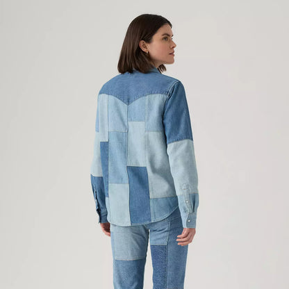 Levi's® 拼布西部襯衫| 女裝 - Multicolor | Levi's HK