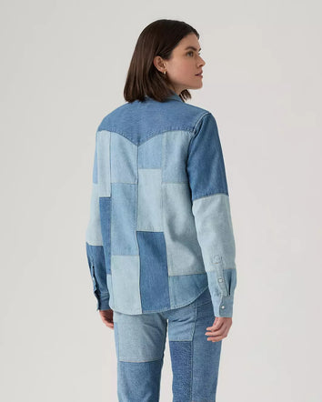 levi's® 拼布西部襯衫| 女裝 - multicolor | levi's hk 003TO0000XS- Multicolor  – Levi's 香港