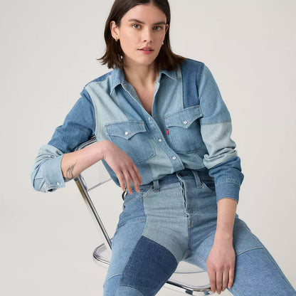 Levi's® 拼布西部襯衫| 女裝 - Multicolor | Levi's HK