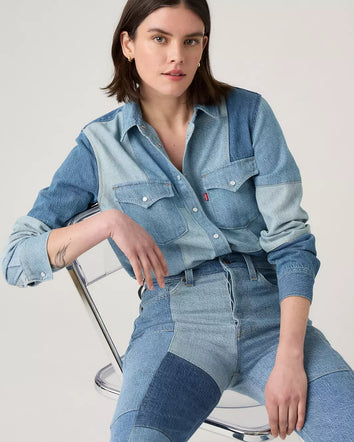 levi's® 拼布西部襯衫| 女裝 - multicolor | levi's hk 003TO0000XS- Multicolor  – Levi's 香港