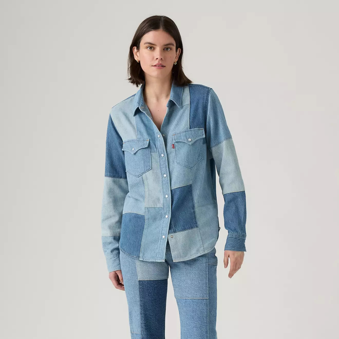 Levi's® 拼布西部襯衫| 女裝 - Multicolor | Levi's HK