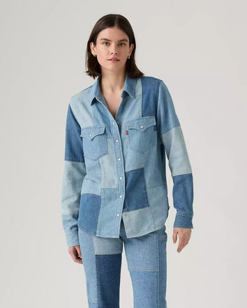 levi's® 拼布西部襯衫| 女裝 - multicolor | levi's hk 003TO0000XS- Multicolor  – Levi's 香港
