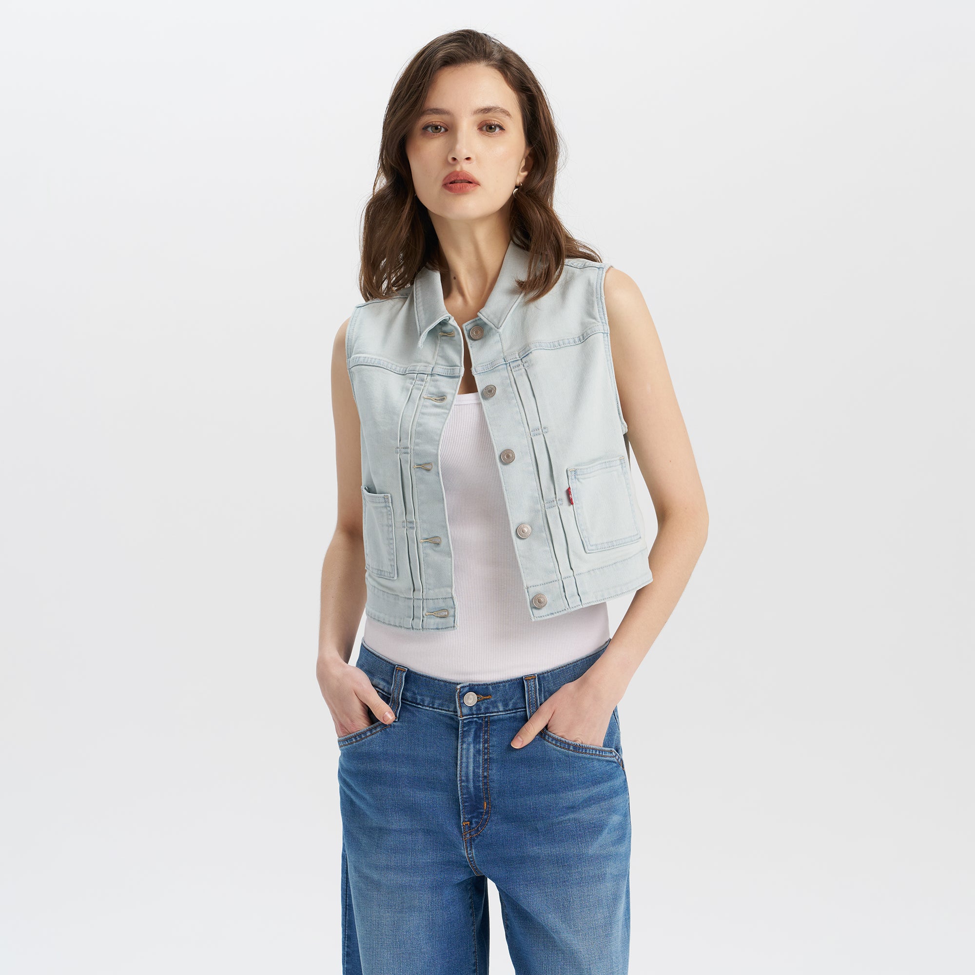 Levi's® Women's Performance Cool Denim Vest Indigo| Levi's HK