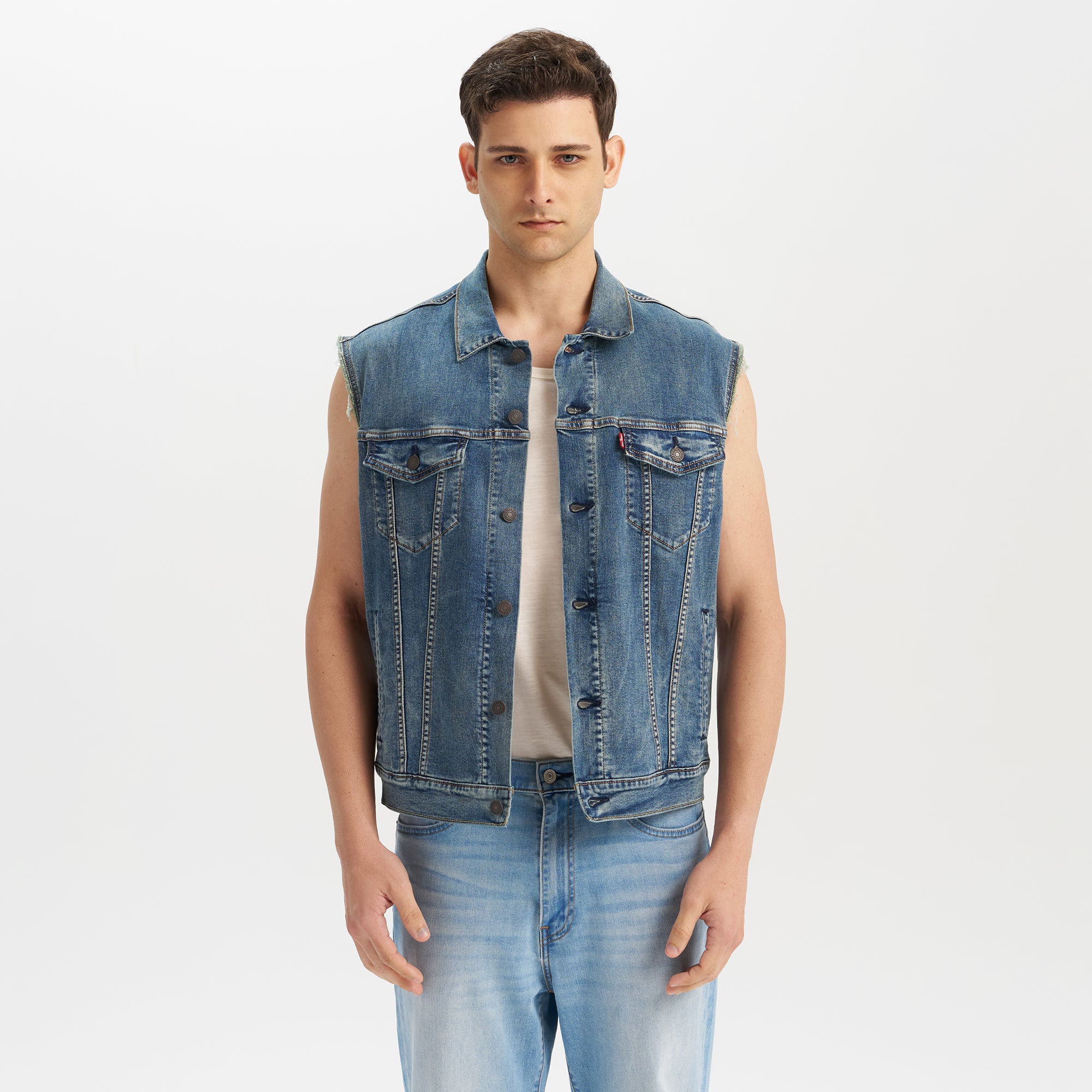 Levi's® Men's Performance Cool Denim Vest Indigo| Levi's HK