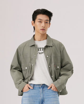  levi's® cool tech hooded type ii trucker 連帽牛仔外套 | 男裝 006PC0001S- Green  – Levi's 香港