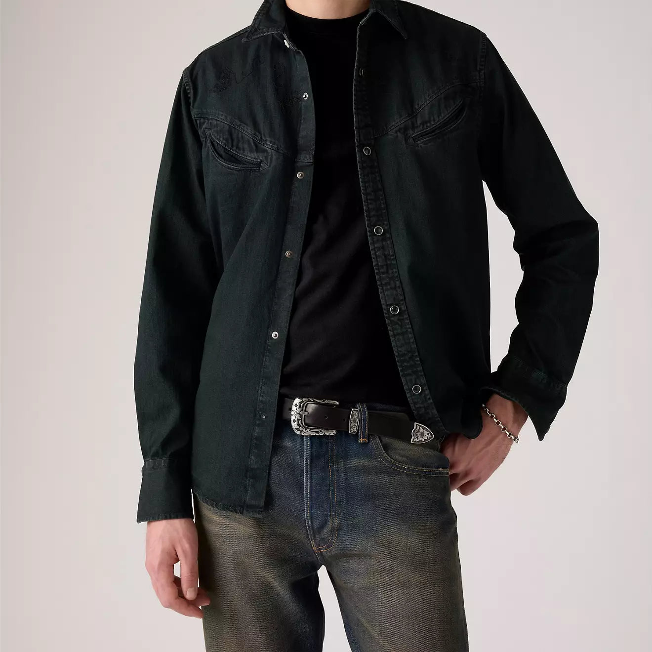 Levi's® Go West 腰带| 男裝 - Black | Levi's HK