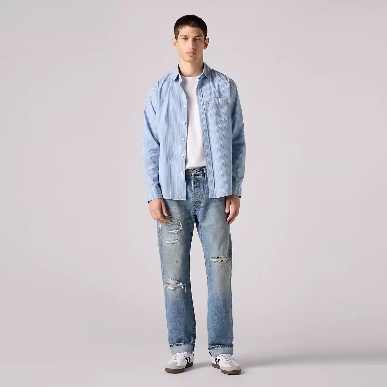 Levi's®  501® 經典直腳牛仔褲 | 男裝 - Medium Wash | Levi's HK