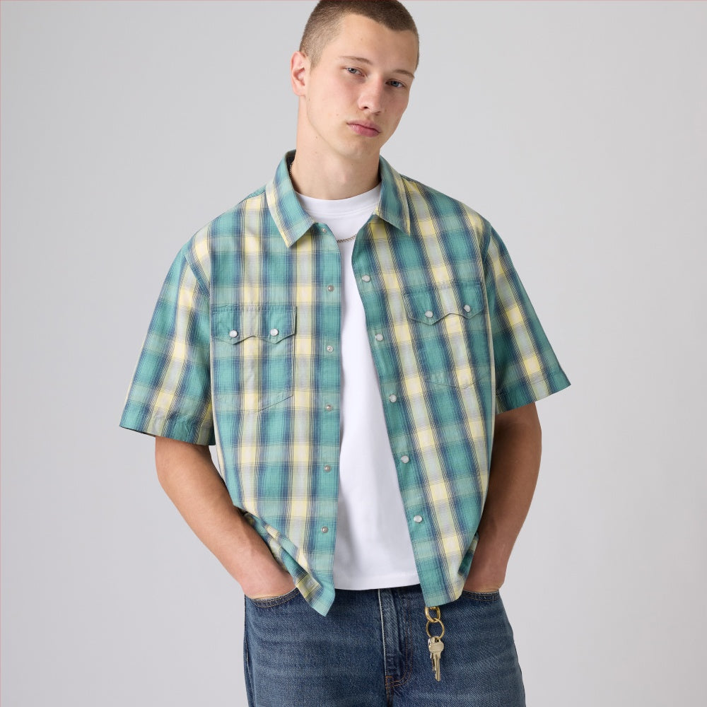 levi's® short-sleeve boxy 西部襯衫 | 男裝   005H70007S- Multicolor – Levi's 香港