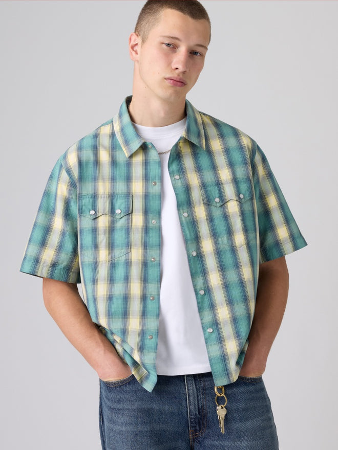 levi's® short-sleeve boxy 西部襯衫 | 男裝   005H70007S- Multicolor  – Levi's 香港