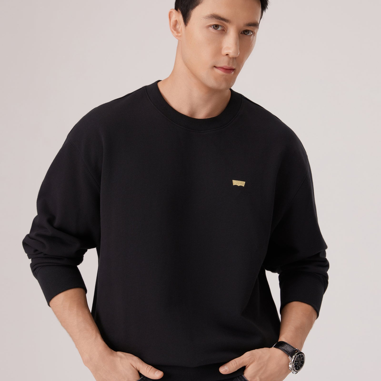 levi's® men's cny relaxed crew sweatshirt 006P50001XS- Black – Levi's Hong Kong