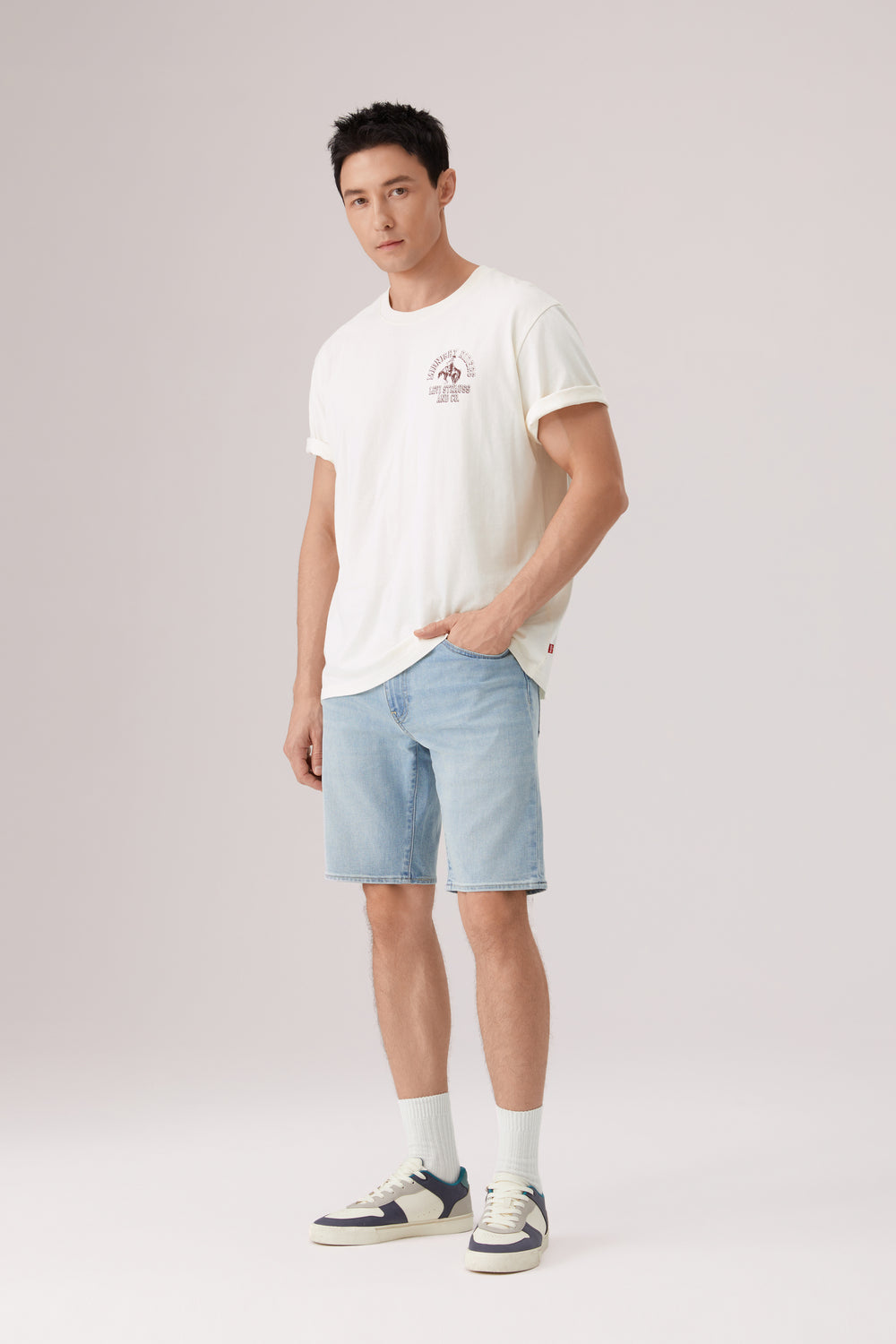  levi's® 405™ 低腰膝上標準牛仔短褲 | 男裝 3986402192812 Light Wash – Levi's 香港