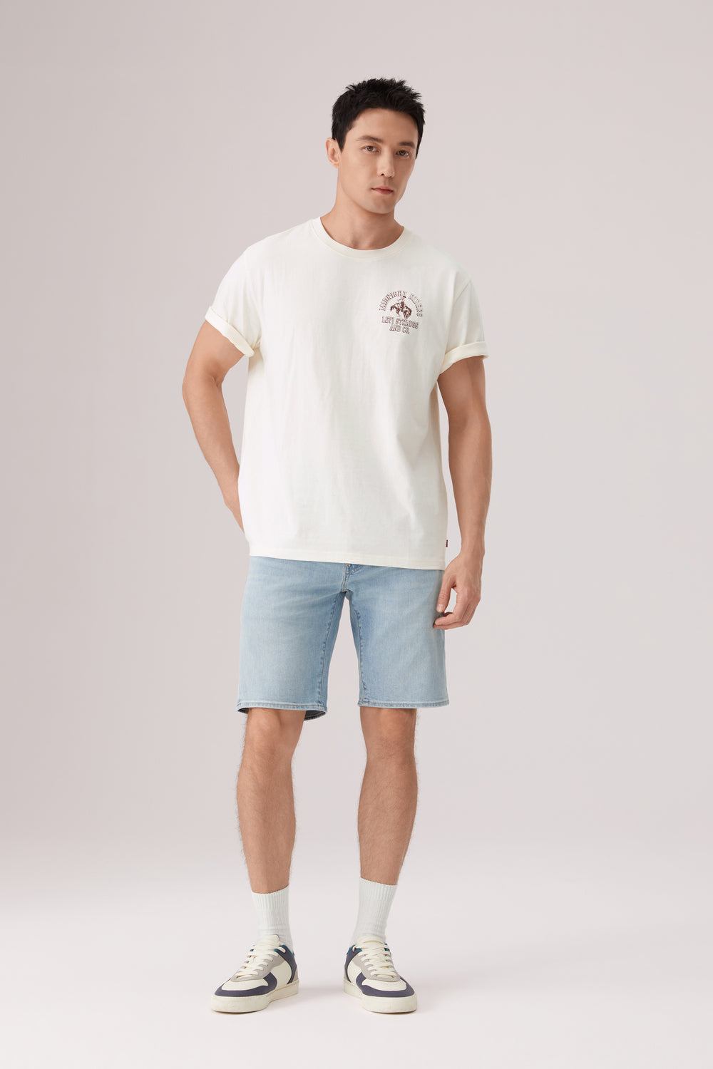  levi's® 405™ 低腰膝上標準牛仔短褲 | 男裝 3986402192812 Light Wash – Levi's 香港