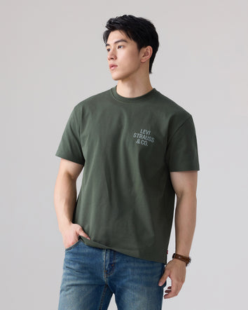  levi's® 胸口 logo 寬鬆 t恤 | 男裝 006Q00002XS- Green  – Levi's 香港
