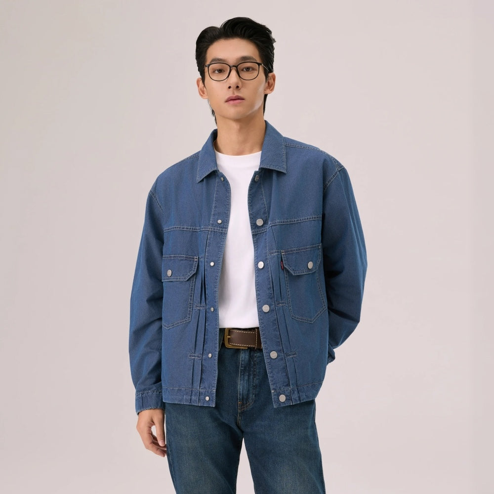 levi's® cool tech hooded type ii trucker jacket 006PC0000L- Indigo – Levi's Hong Kong