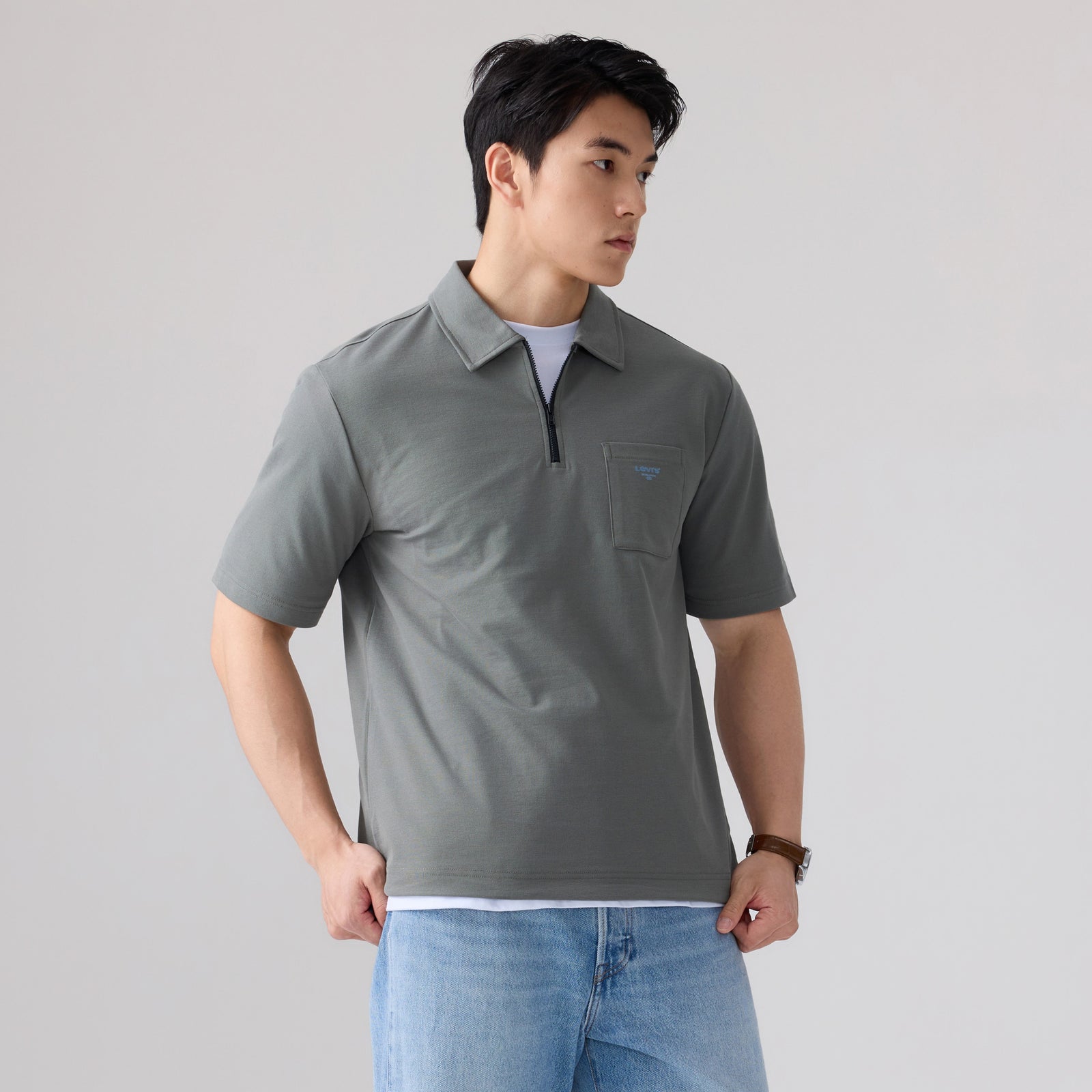  levi's® sorona® 涼感寬鬆 polo 恤 | 男裝 006P10001S- Green – Levi's 香港