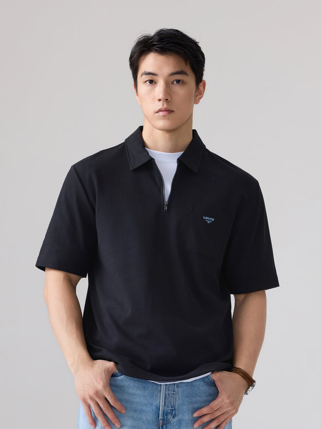 levi's® sorona® cooling pique relax polo 006P10002S- Black  – Levi's Hong Kong